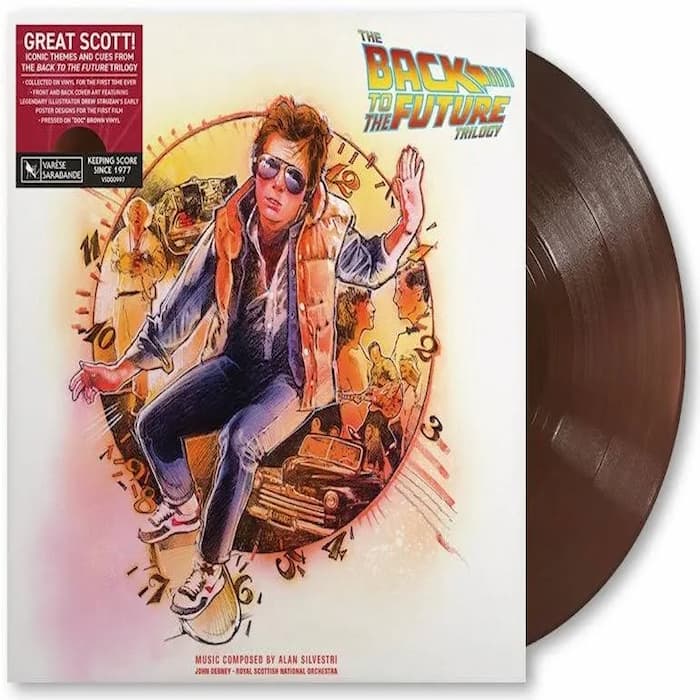 Back To The Future Trilogy - Original Motion Picture Soundtrack by Alan Silvestri (2025 RSD Exclusive Doc Brown Coloured Vinyl LP) ) - Rebel Rebel Records