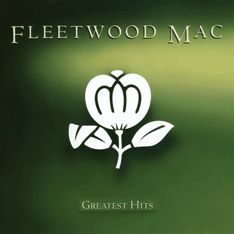 Fleetwood Mac album cover with a white logo on a green background