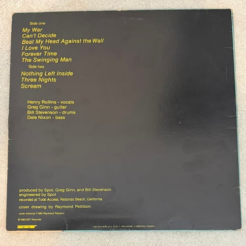 Black Flag - My War (Original SST - US First Press) - Rebel Rebel Records