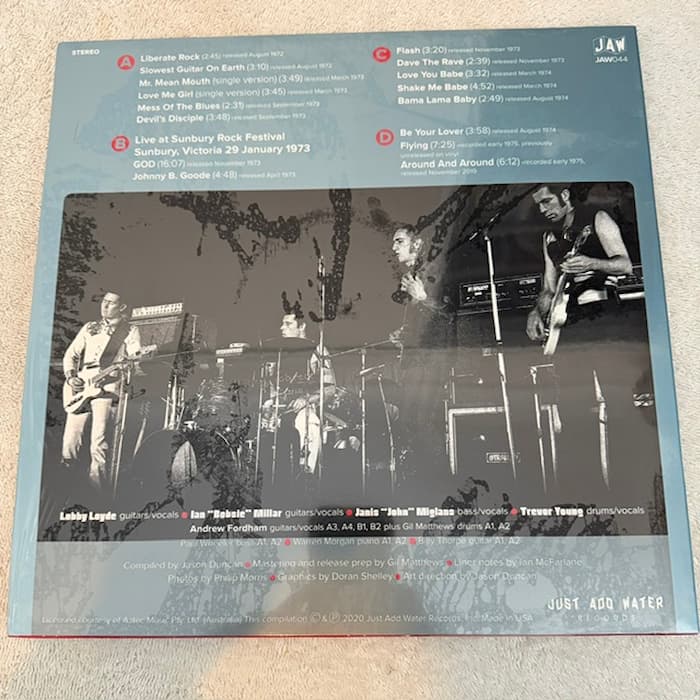COLOURED BALLS - Liberate Rock - Double LP (Singles & More 1972-75) Red Vinyl - Rebel Rebel Records