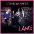 Album cover of 'Heartbreakers L.A.M.F.' with four band members in front of a brick wall.