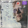 Vinyl record cover with a portrait of a person wearing glasses and text about Warren Zevon.