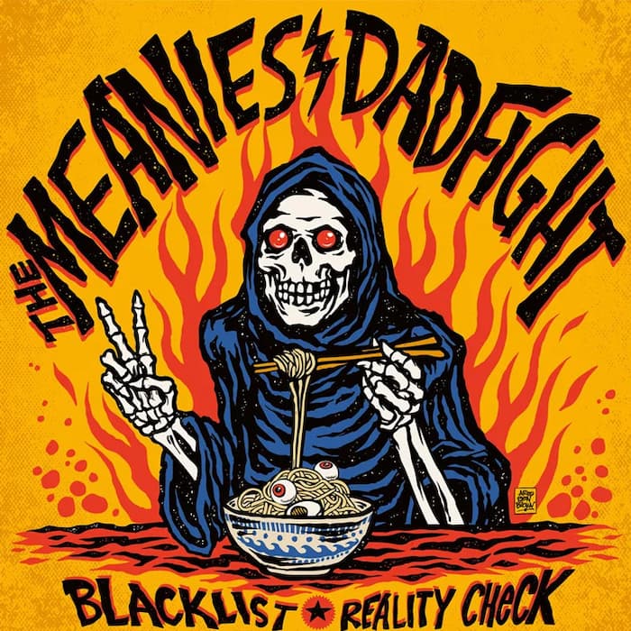 The Meanies/Dad Fight 'Blacklist/Reality Check' 7"- Limited Blue Vinyl - Rebel Rebel Records