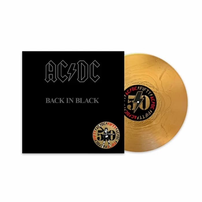 AC/DC - Back In Black LP Vinyl Record (50th Anniversary Gold Nugget Coloured Vinyl) - Rebel Rebel Records