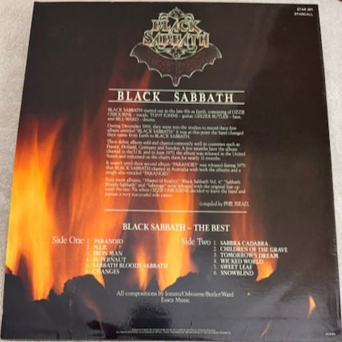 Black Sabbath - The Best LP (Pre-Loved Vinyl) - Rebel Rebel Records